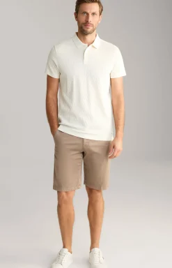 Poloshirt Boris in Creme strukturiert