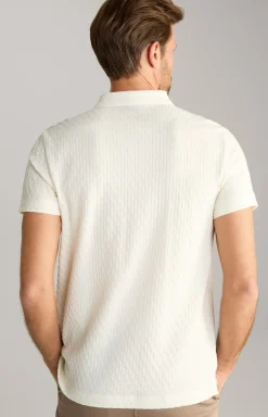 Poloshirt Boris in Creme strukturiert