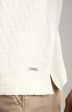 Poloshirt Boris in Creme strukturiert