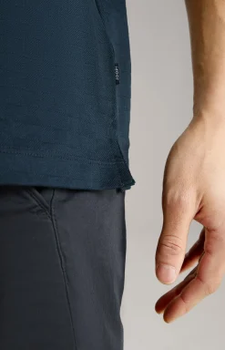 Poloshirt Pacey in Navy strukturiert