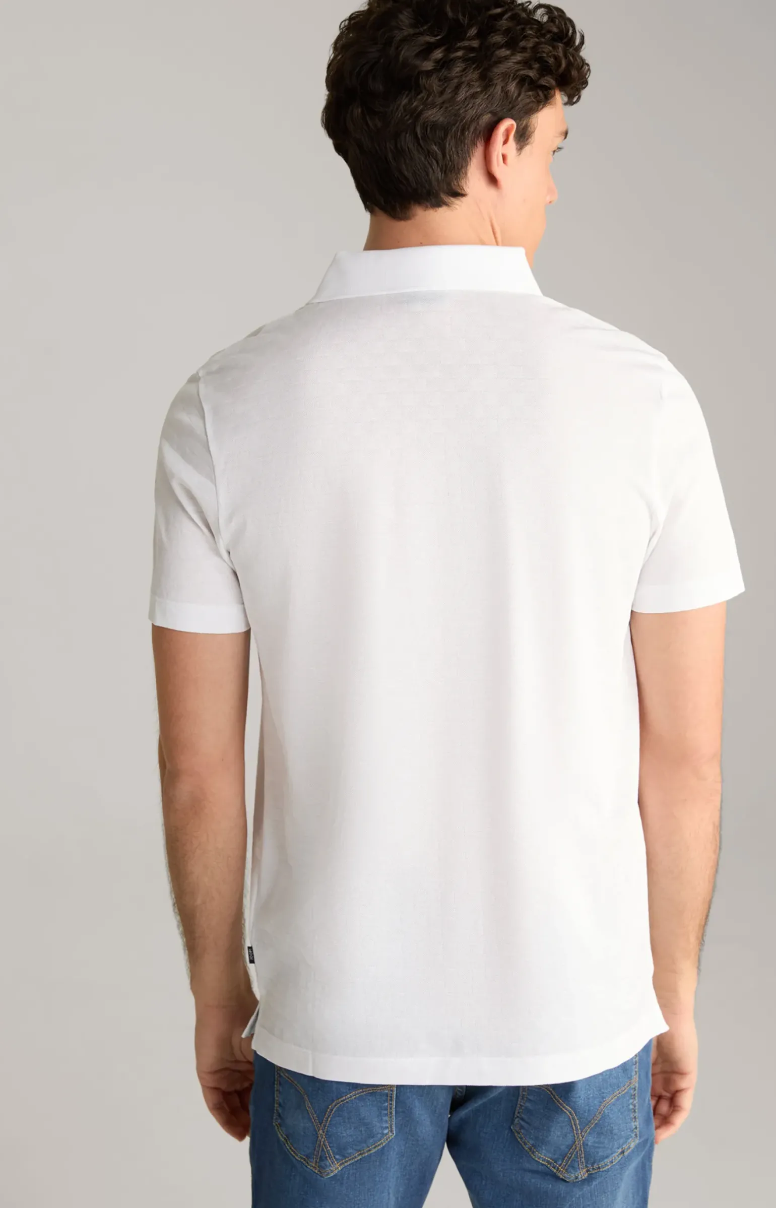 Poloshirt Pacey in Weiß strukturiert