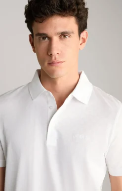 Poloshirt Pacey in Weiß strukturiert