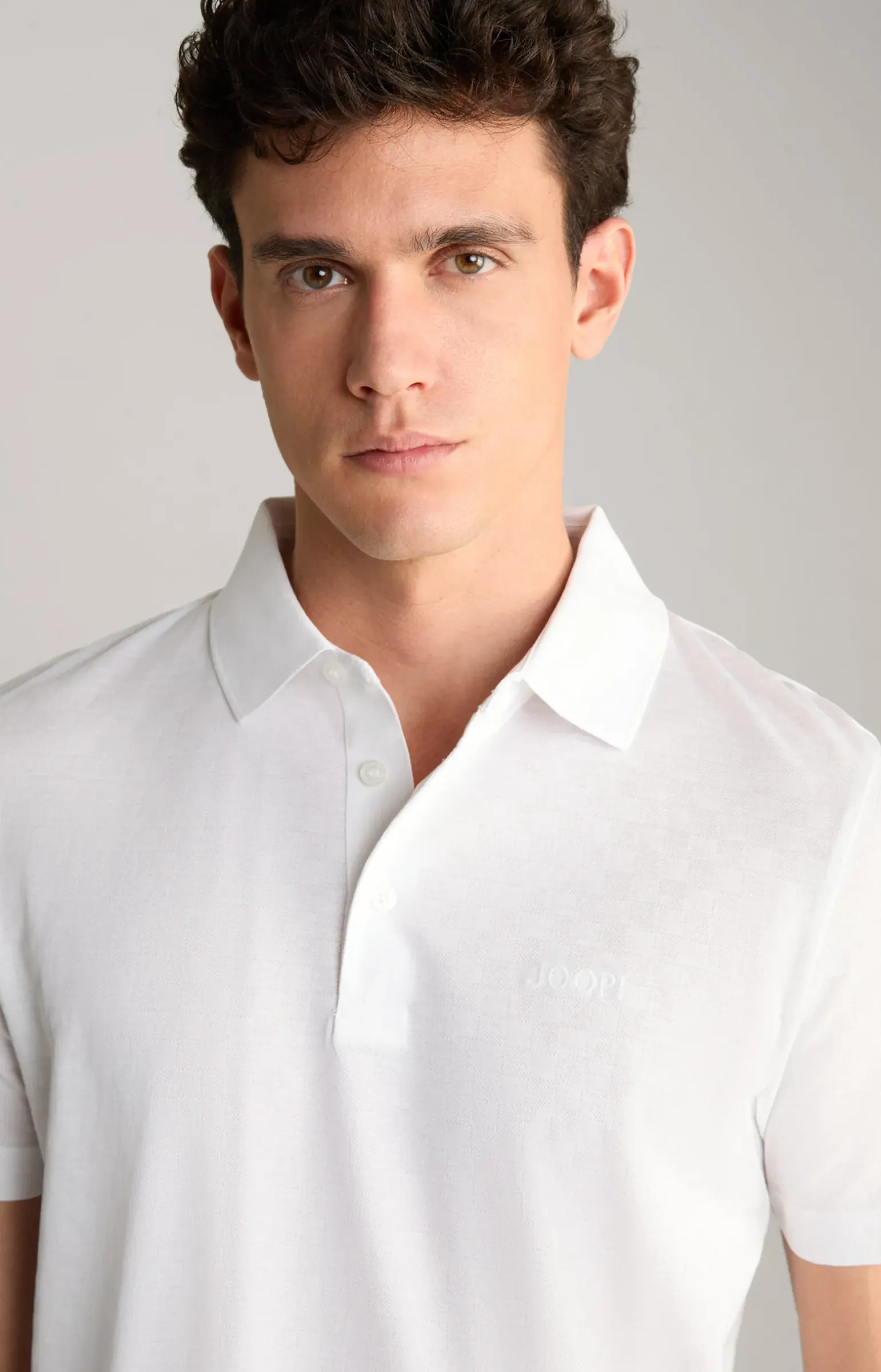 Poloshirt Pacey in Weiß strukturiert