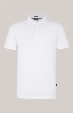 Poloshirt Pacey in Weiß strukturiert