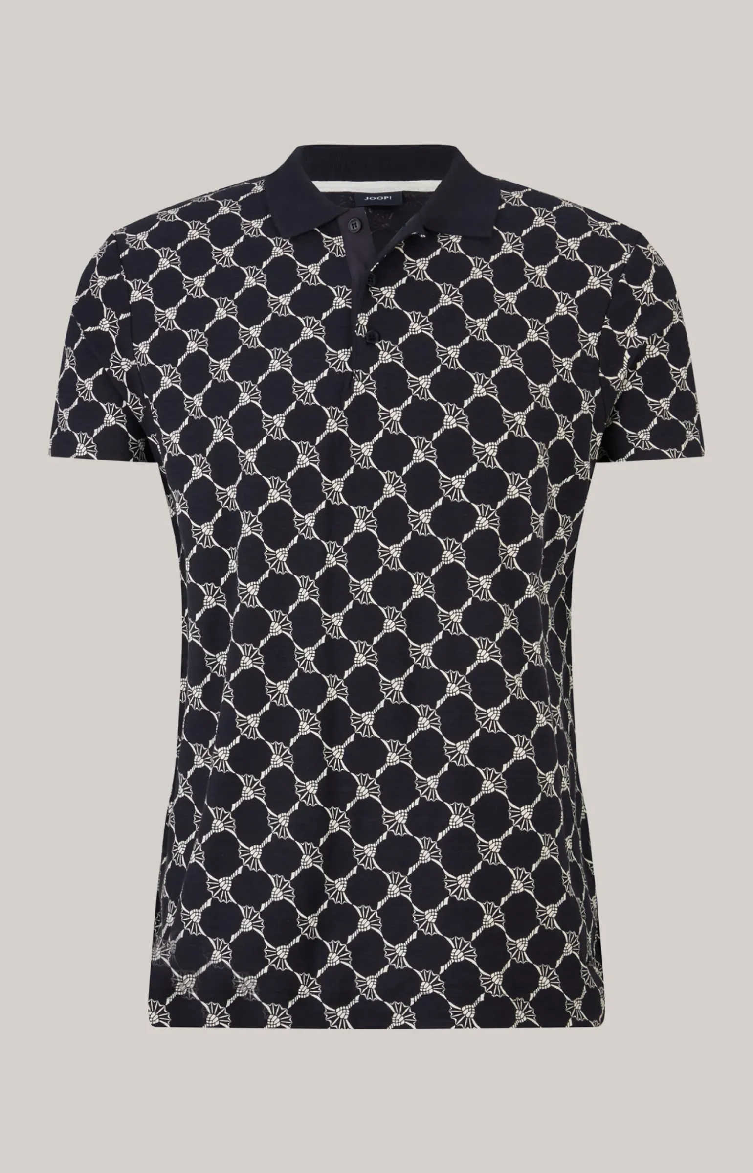 Poloshirt Thilo in Navy gemustert