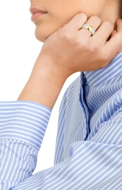 Ring mit Zirkonia in Gold