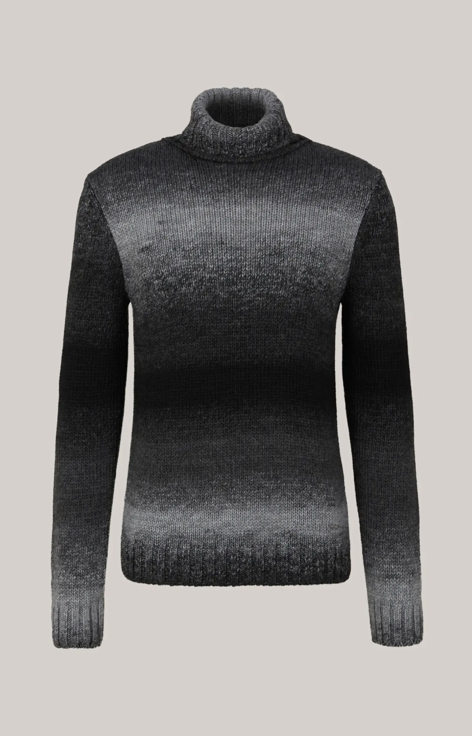 Rollkragenpullover Bores in Schwarz meliert