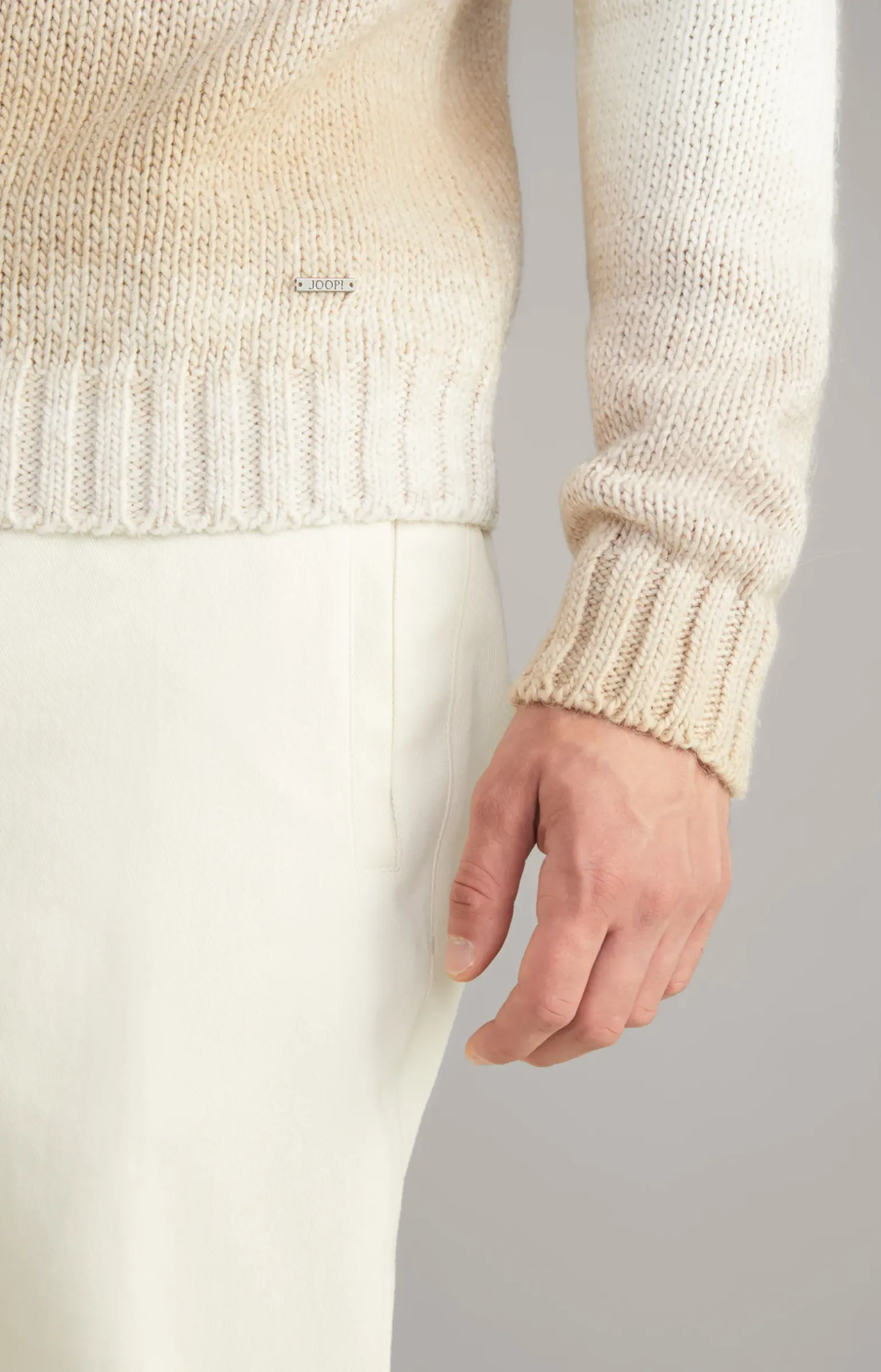 Rollkragenpullover Bores in Beige meliert