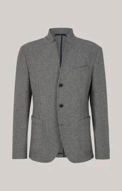 Sakko Hankez in Grau meliert gestreift