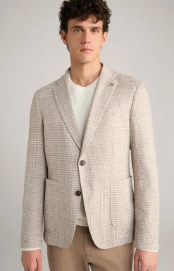 Sakko Hoverest in Beige kariert