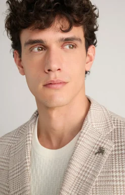 Sakko Hoverest in Beige kariert