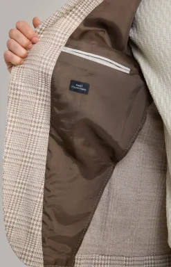 Sakko Hoverest in Beige kariert