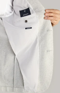 Sakko Hoverest in Creme-Hellgrau gemustert