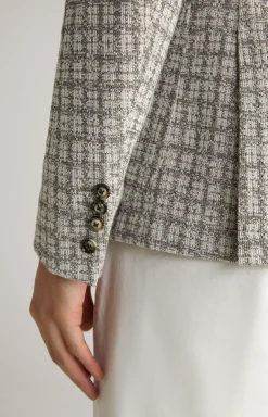 Sakko Hoverest in Weiß/Grau gemustert