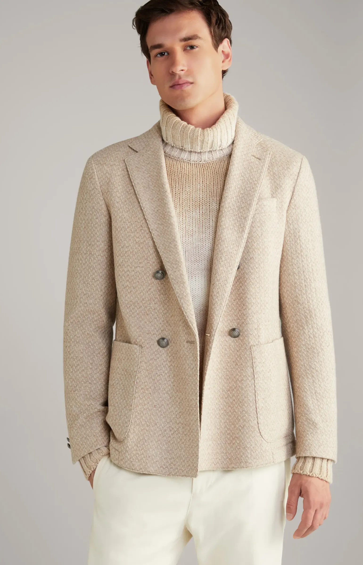 Sakko Lenderson in Hellbraun meliert