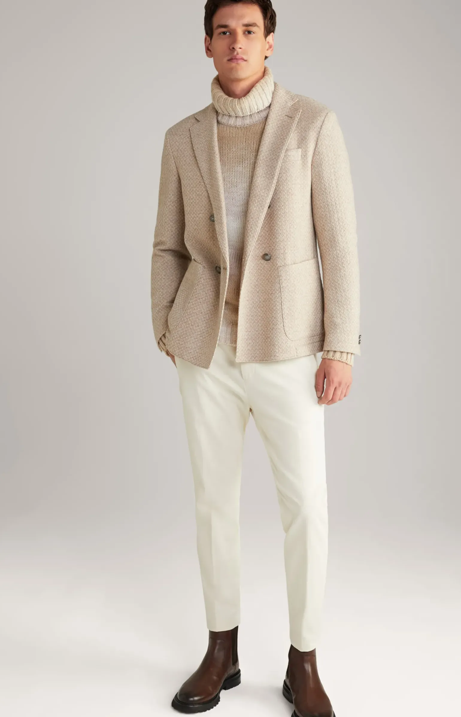 Sakko Lenderson in Hellbraun meliert