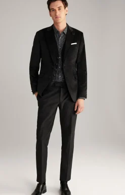 Samt-Baukastenhose Blayr in Schwarz