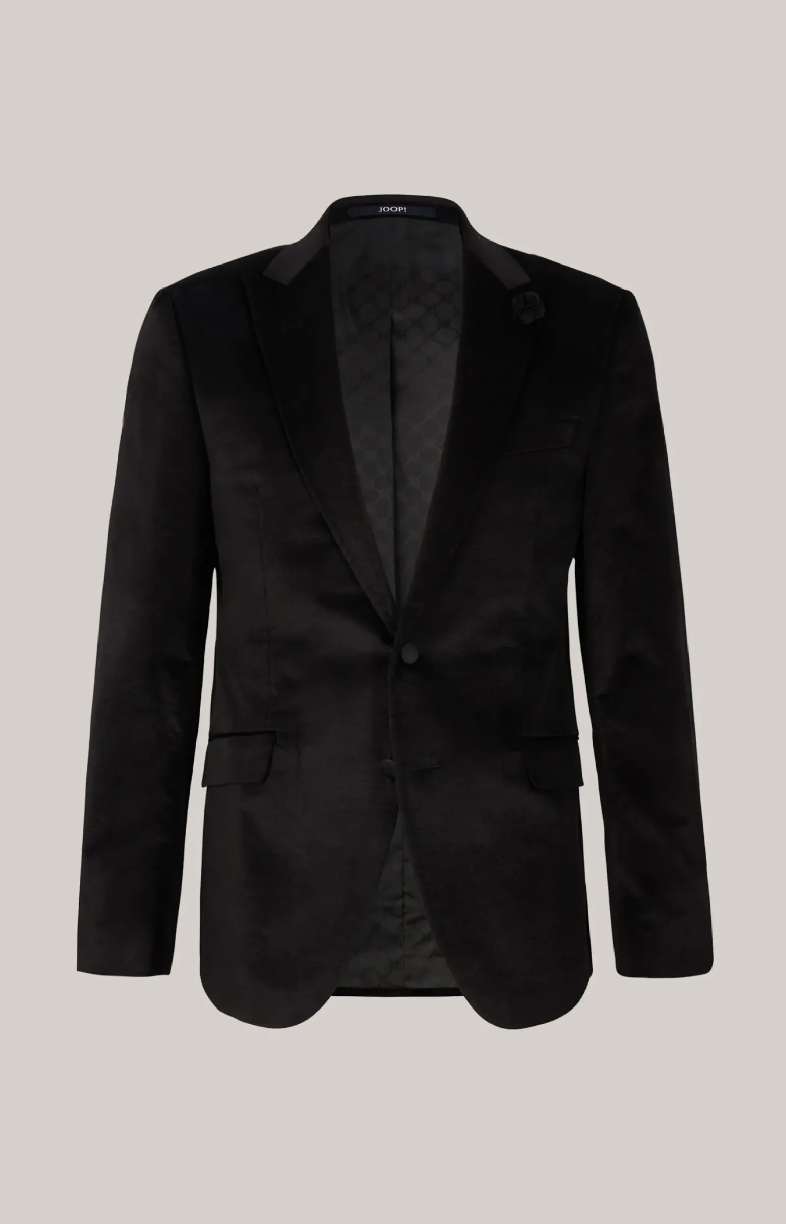 Samt-Baukastensakko Hawker in Schwarz