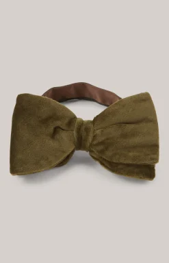 Samt-Fliege in Dunkelgrün