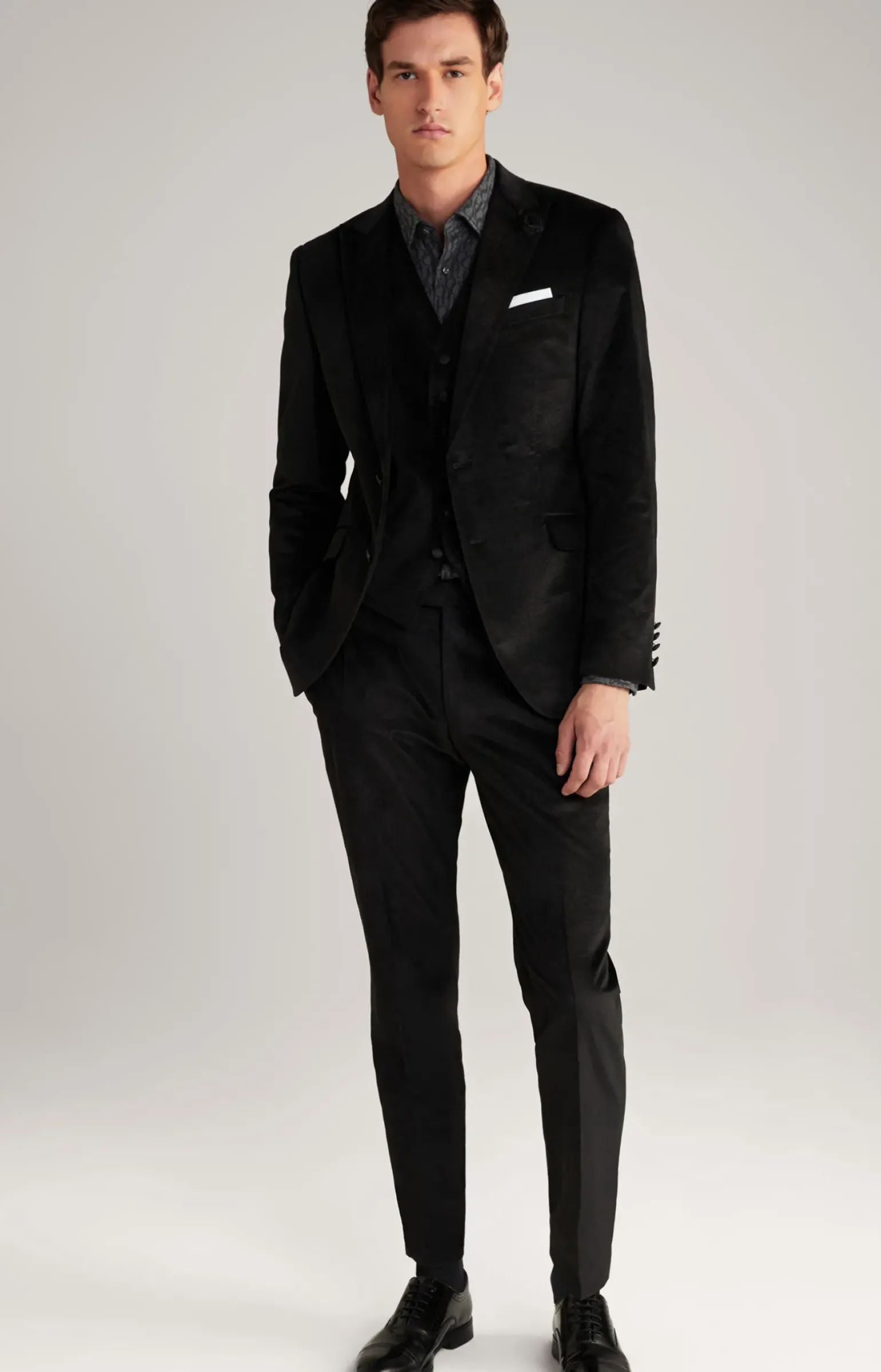 Samt-Weste Weazer in Schwarz