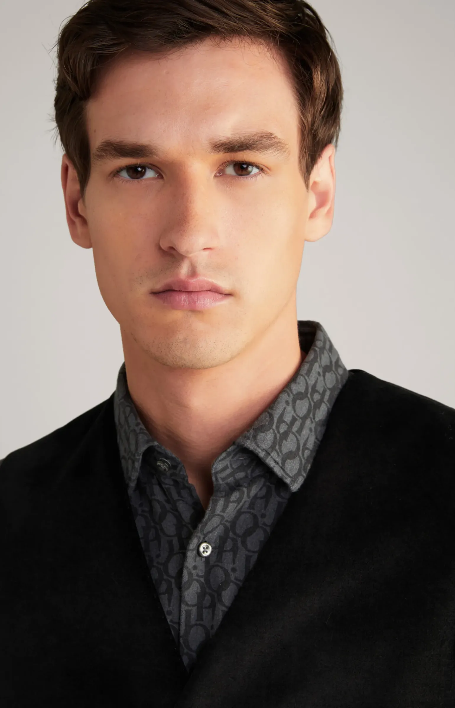 Samt-Weste Weazer in Schwarz