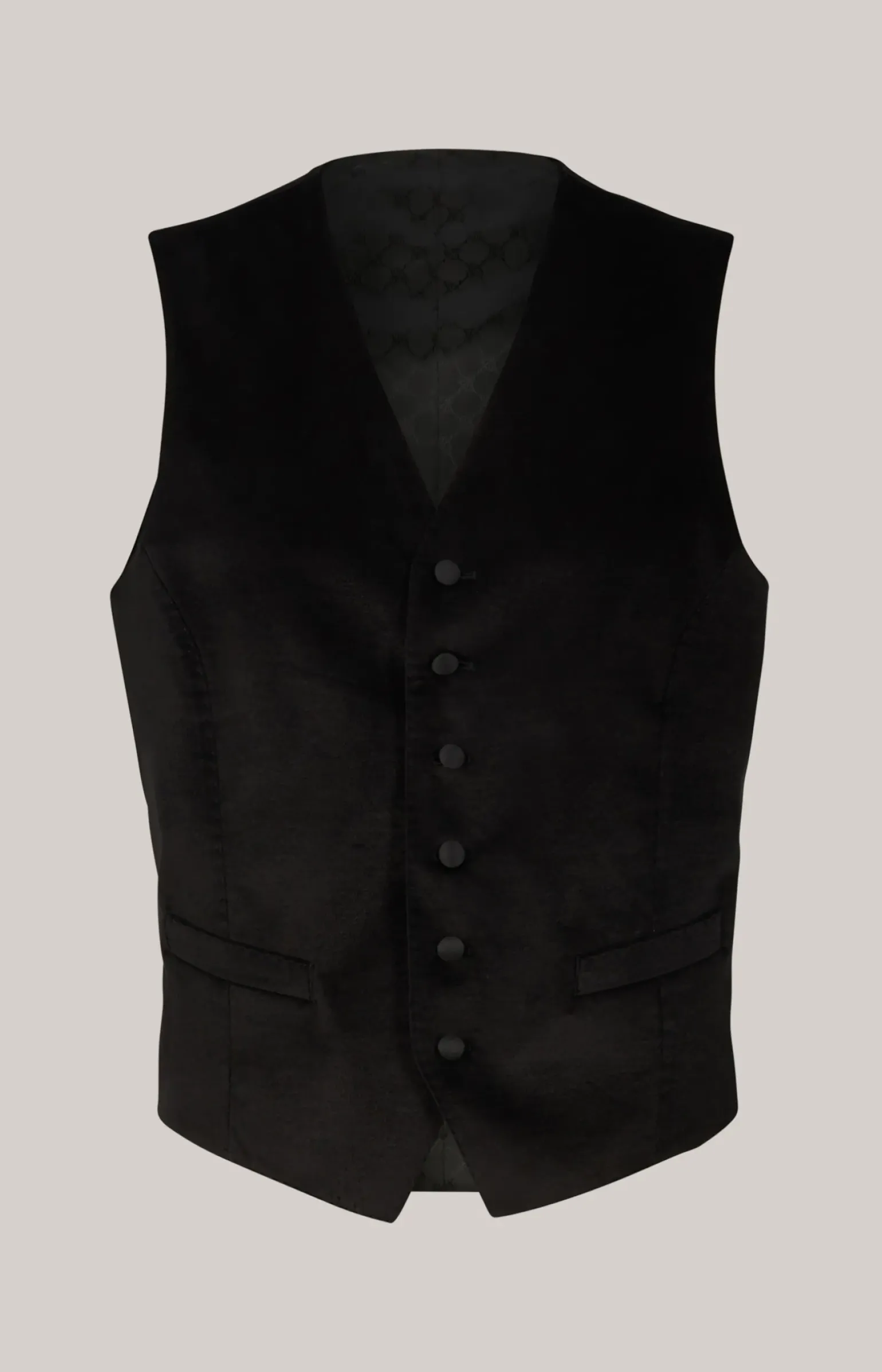 Samt-Weste Weazer in Schwarz