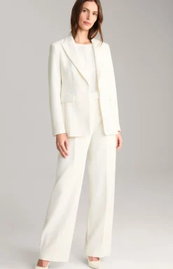 Satin-Blusenshirt in Offwhite