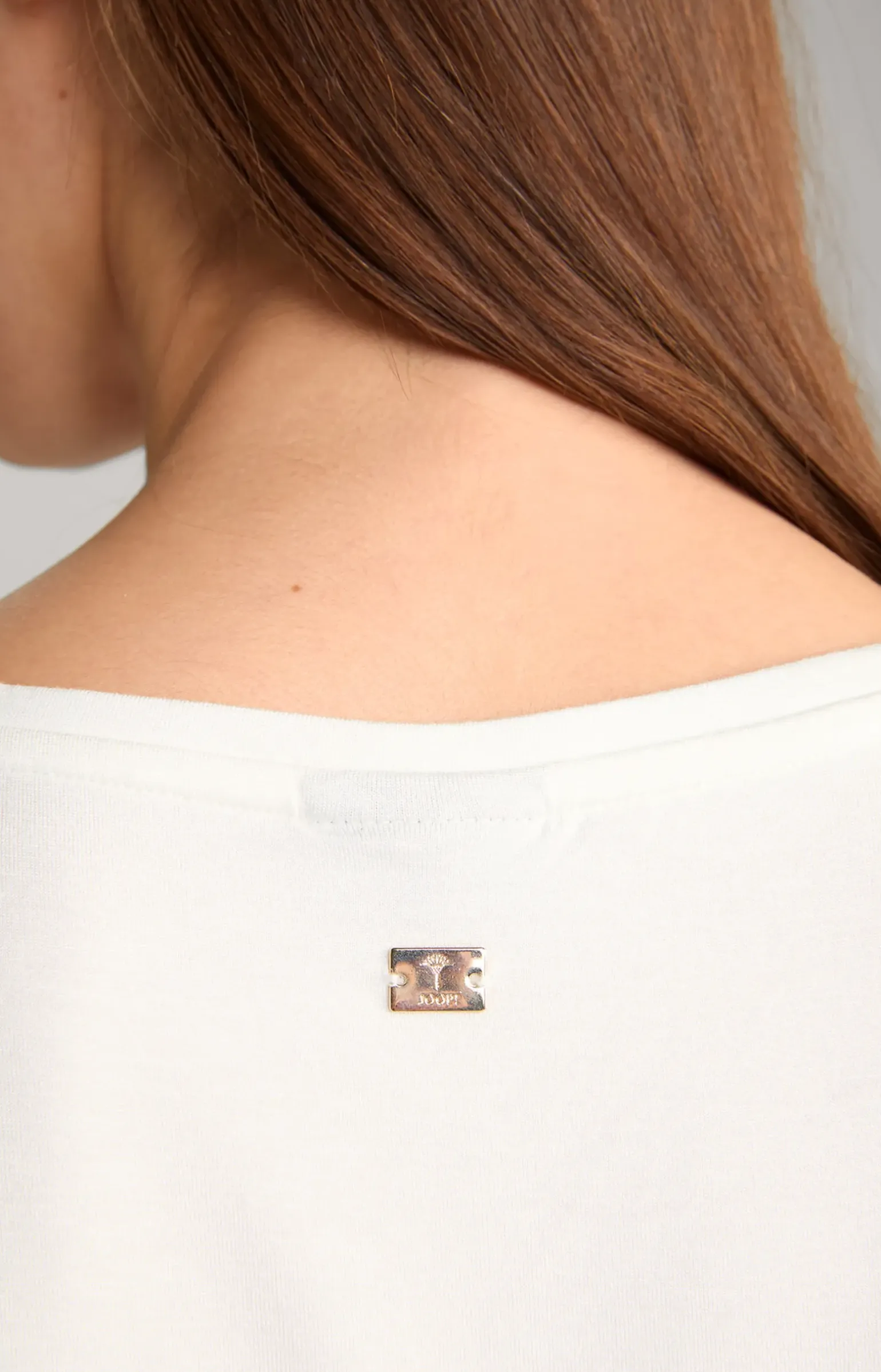 Satin-Blusenshirt in Offwhite