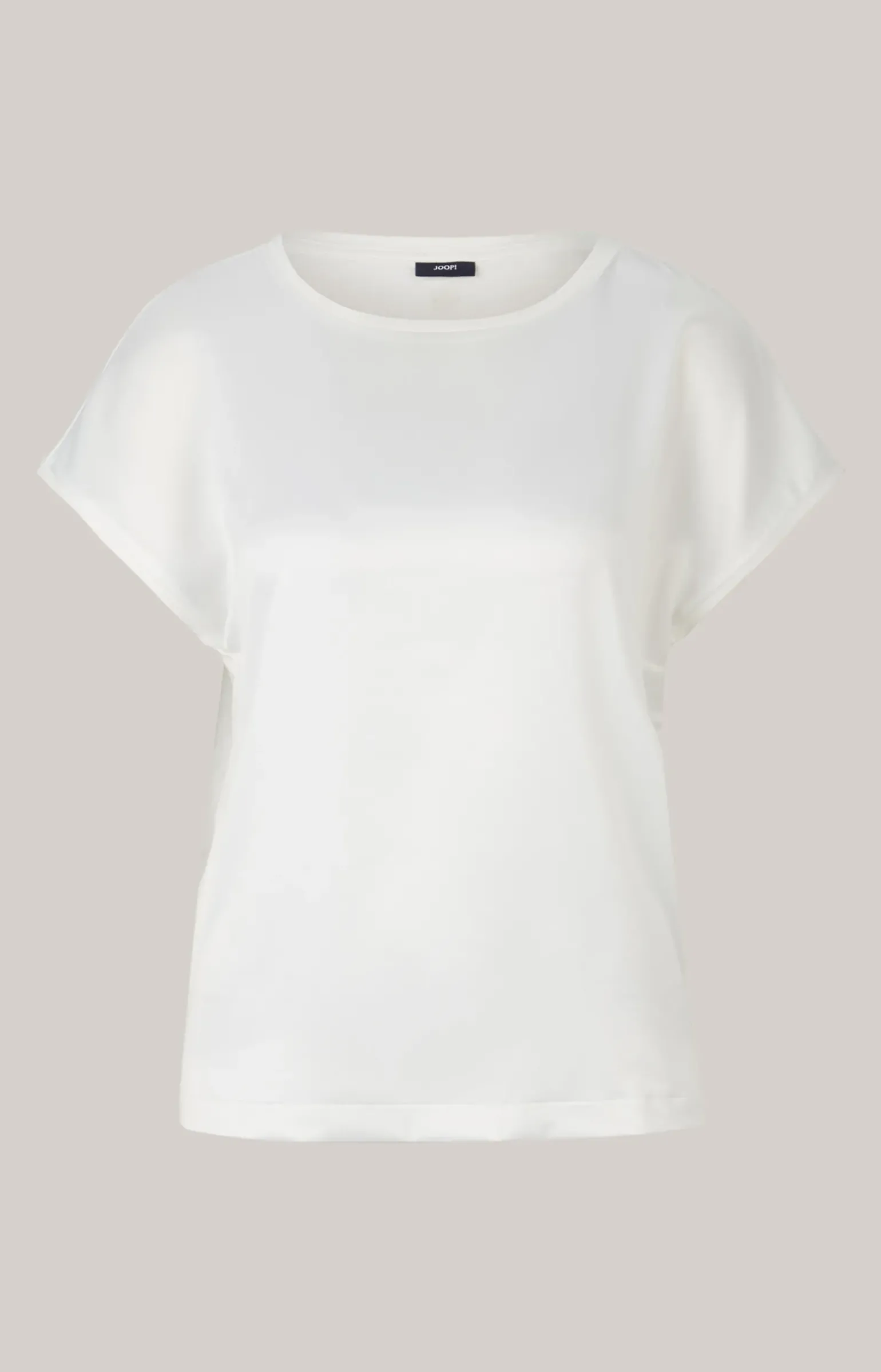 Satin-Blusenshirt in Offwhite
