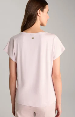 Satin-Blusenshirt in Rosa