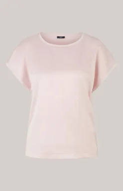 Satin-Blusenshirt in Rosa