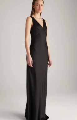Satinkleid in Schwarz
