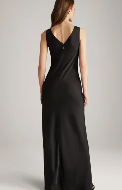 Satinkleid in Schwarz