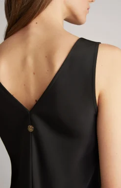 Satinkleid in Schwarz