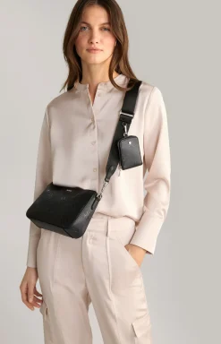 Schultertasche Decoro Stampa Jasmina in Schwarz