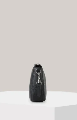 Schultertasche Decoro Stampa Jasmina in Schwarz