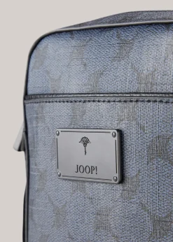 Schultertasche Mazzolino Rafael in Dunkelblau gemustert