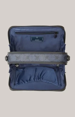 Schultertasche Mazzolino Paolo in Dunkelblau gemustert