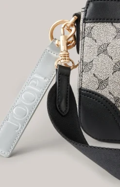 Schultertasche Mazzolino Edition Jasmina in Schwarz/Offwhite