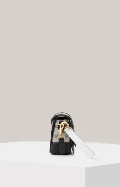 Schultertasche Mazzolino Edition Sousa in Schwarz/Offwhite