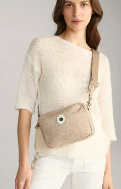 Schultertasche Paglia Cloe in Beige