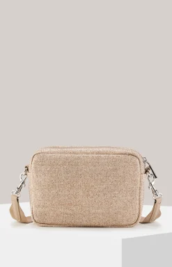 Schultertasche Paglia Cloe in Beige