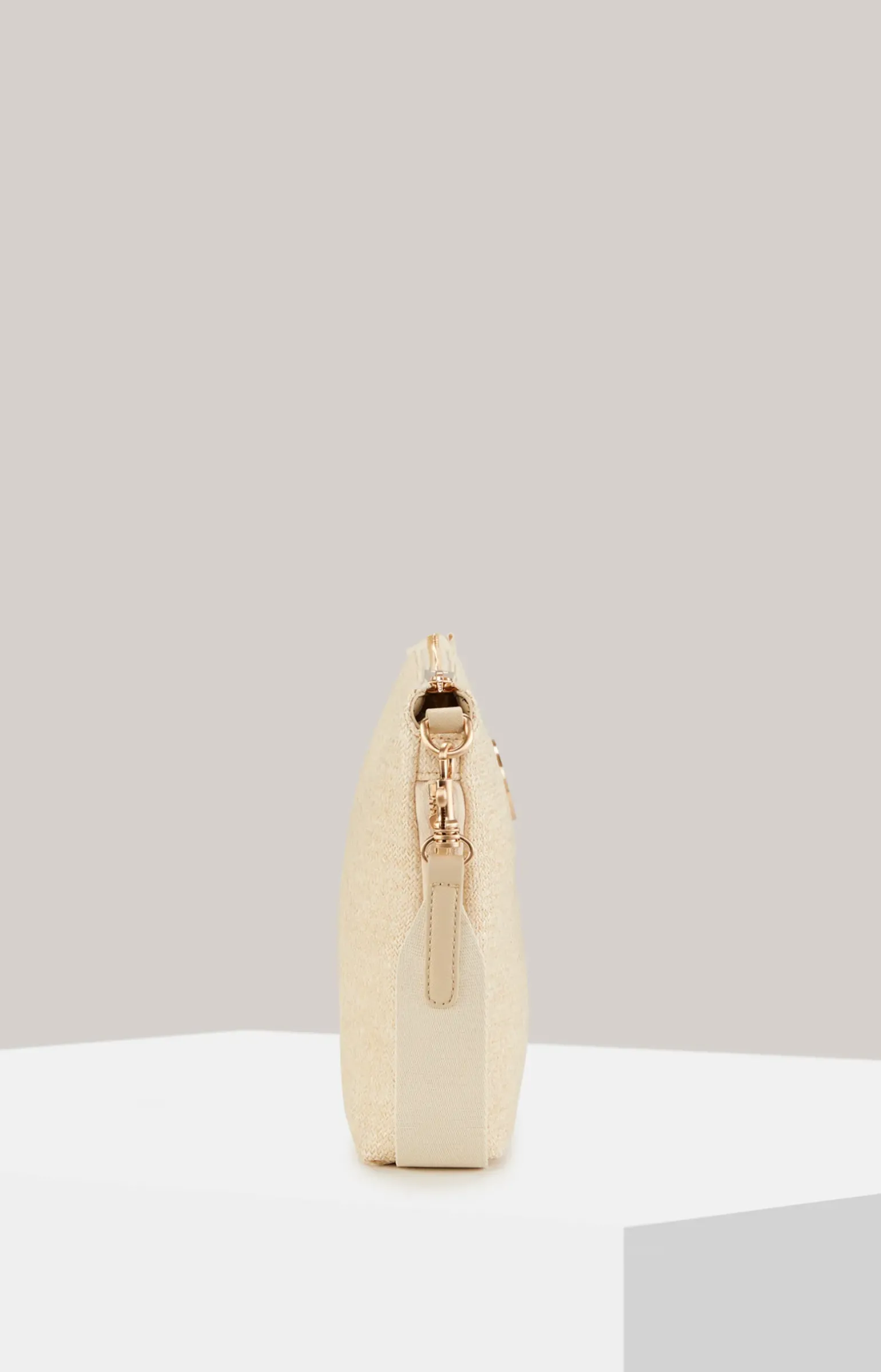 Schultertasche Paglia Letizia in Beige