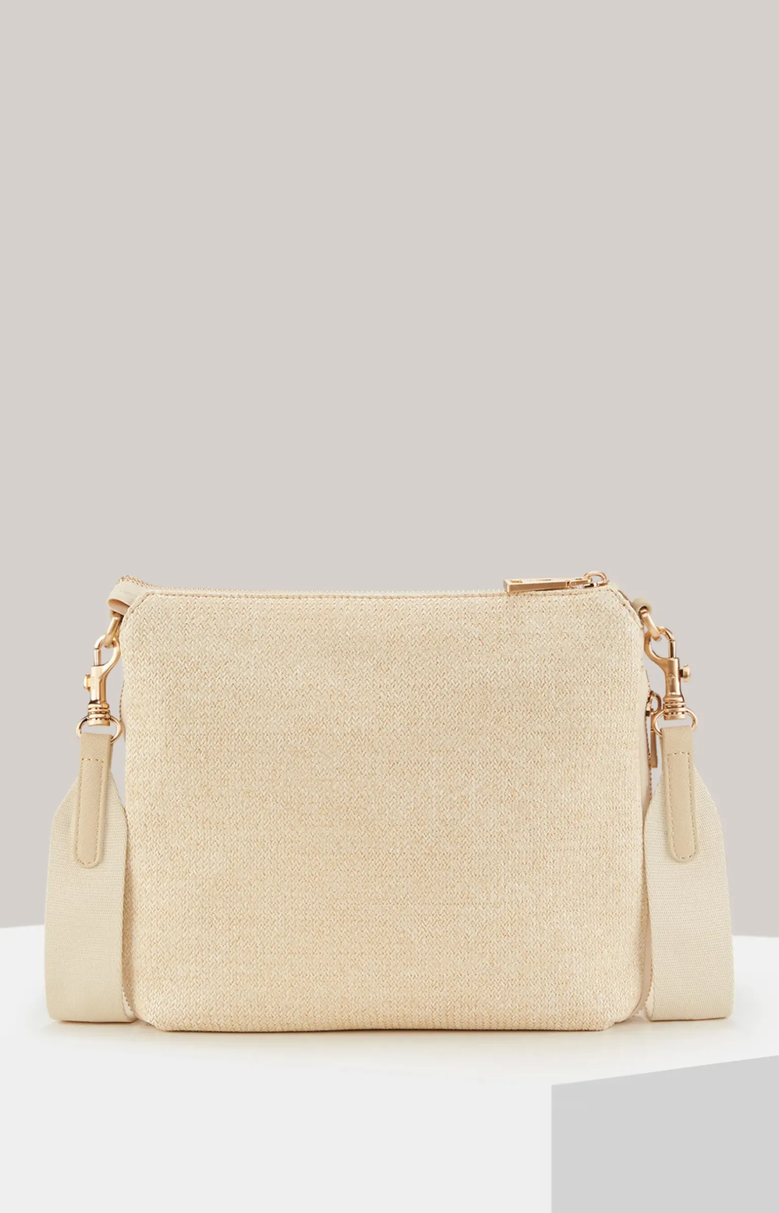 Schultertasche Paglia Letizia in Beige