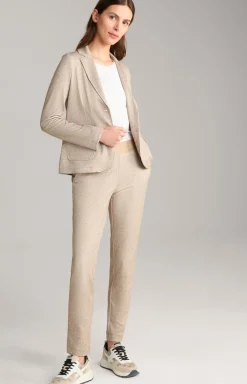 Scuba-Blazer in Beige gemustert
