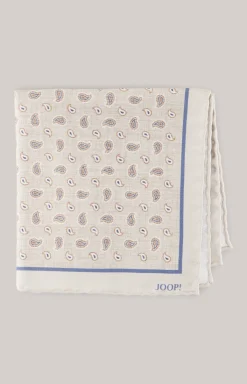 Seiden-Einstecktuch in Beige/Braun