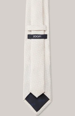 Seidenkrawatte in Beige gemustert