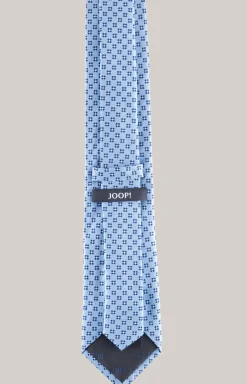 Seidenkrawatte in Blau gemustert