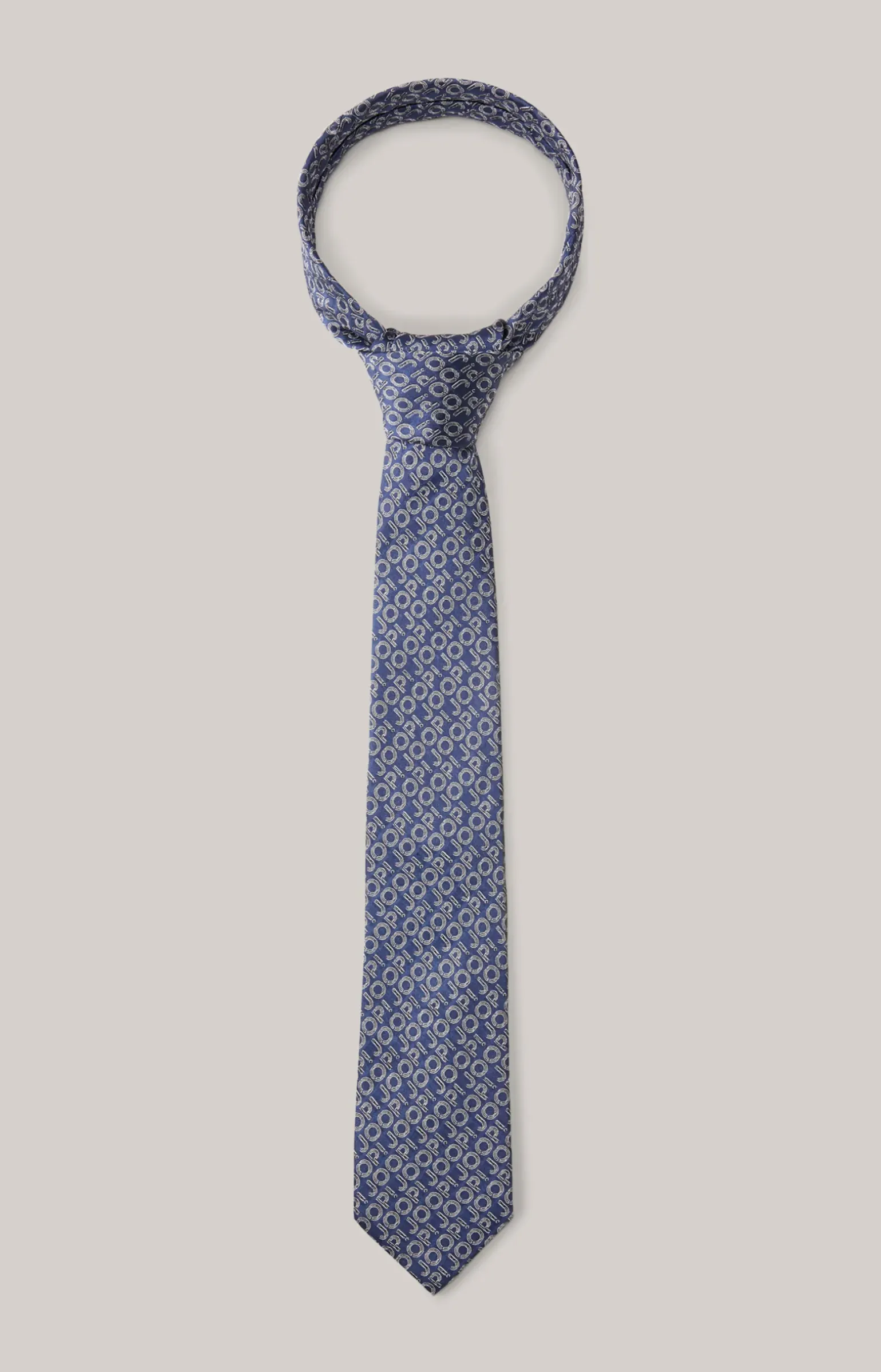 Seidenkrawatte in Blau gemustert