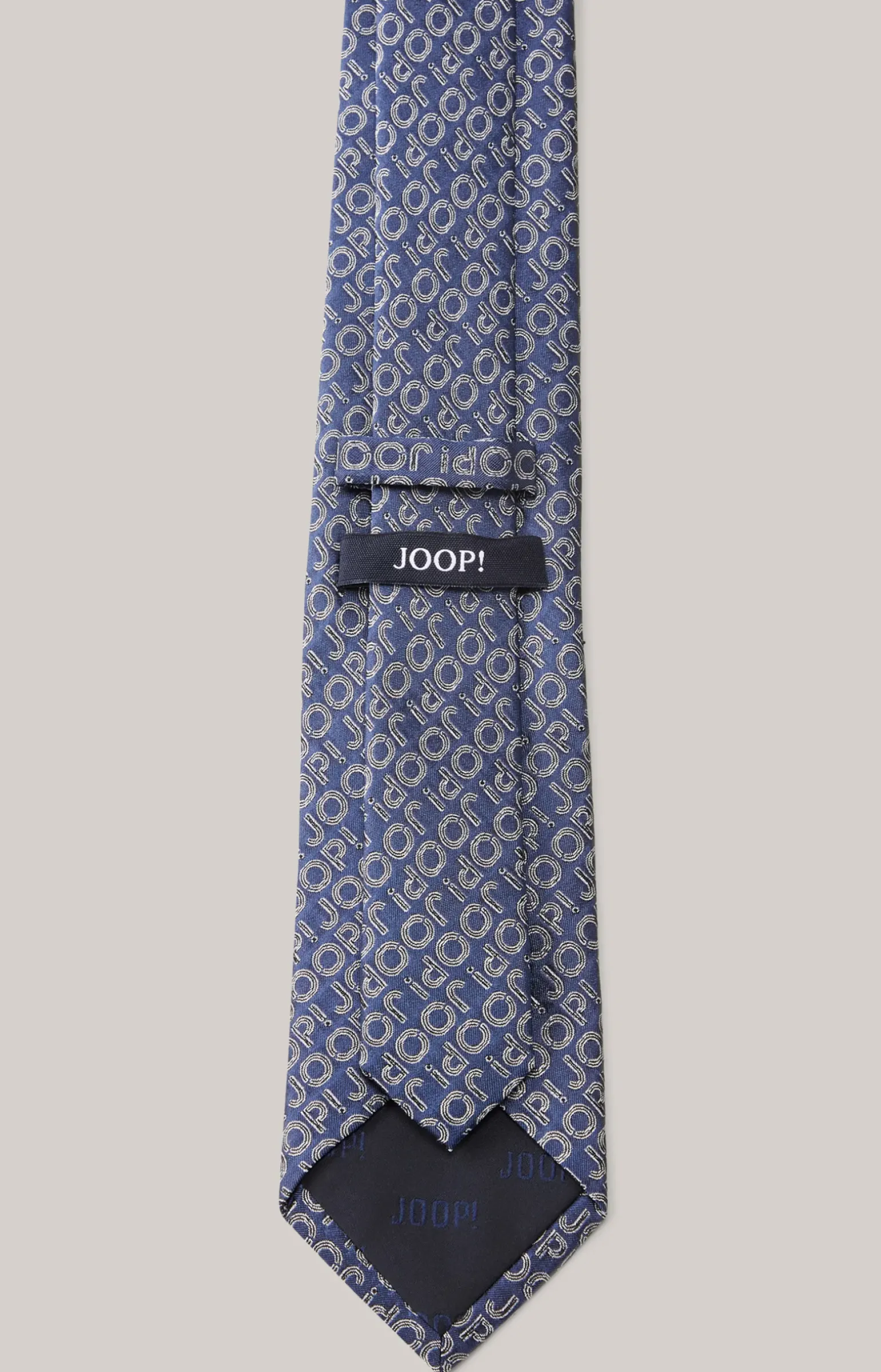 Seidenkrawatte in Blau gemustert